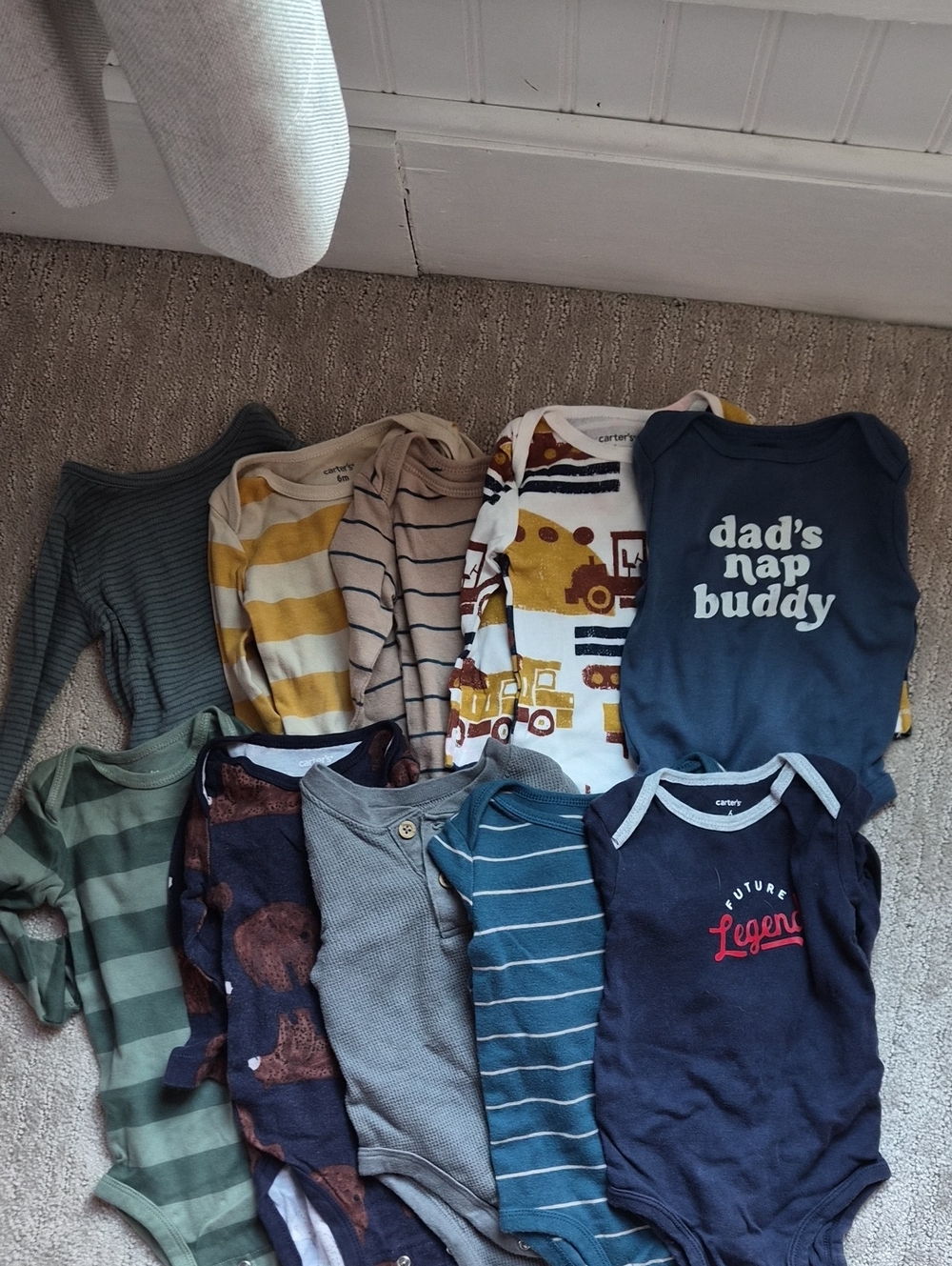 Carter's Navy "Dad's Nap Buddy" Long Sleeve Bodysuit - Baby